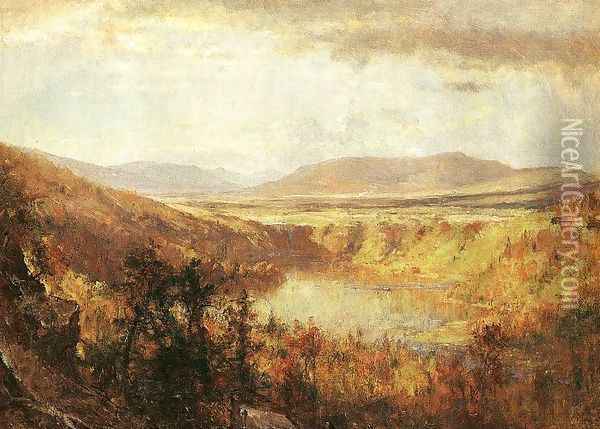 View of Kauterskill Falls, 1868 Oil Painting - Thomas Worthington Whittredge