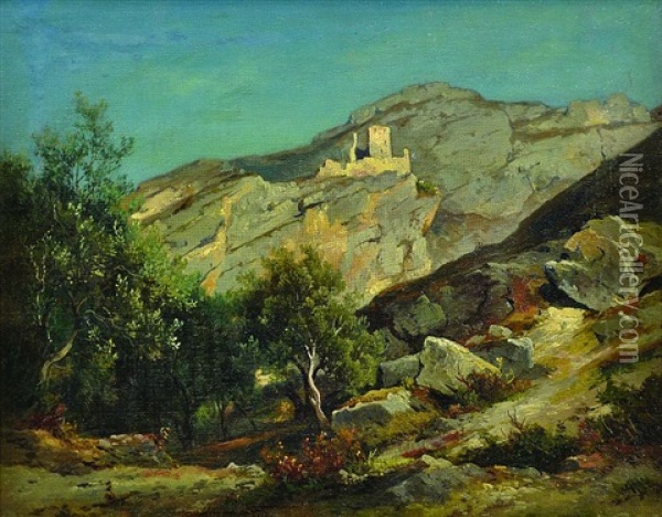 Castle In Tyrol Oil Painting - Alois Kirnig