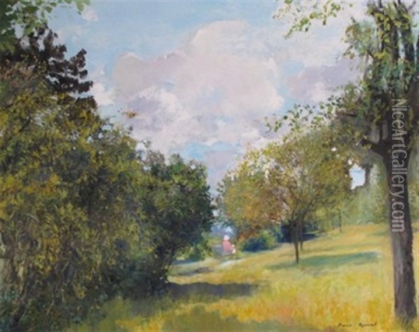 Paysage A L'etang Oil Painting - Pierre Roussel