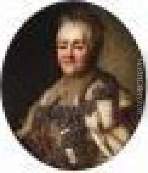 Portrait Of Empress Catherine Ii Oil Painting - Jean Louis Voille