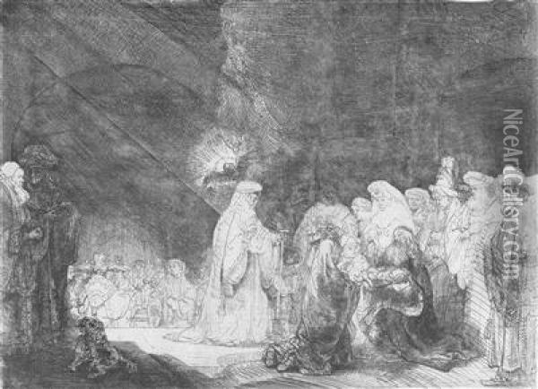 Thepresentation In The Temple Oil Painting - Rembrandt Van Rijn