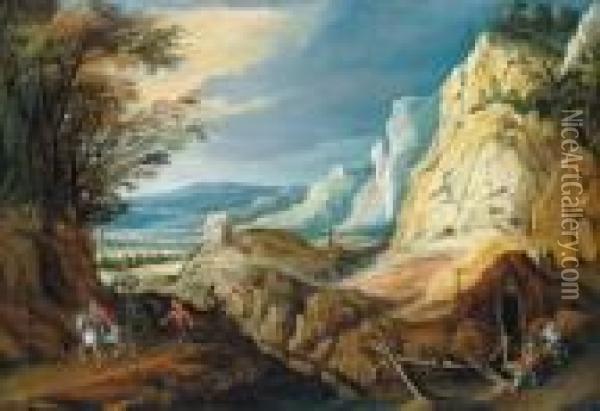 Paesaggio Roccioso Oil Painting - Joos De Momper