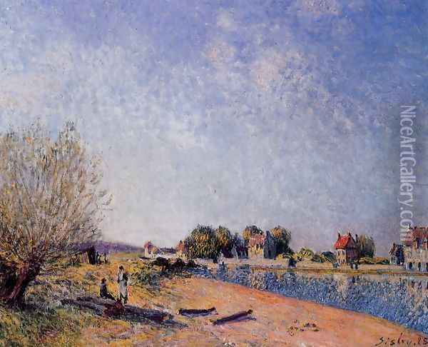 Loing Canal at Saint-Mammes Oil Painting - Alfred Sisley