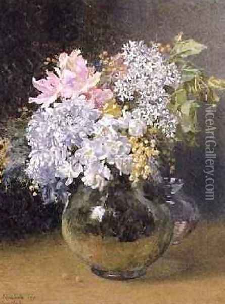 Spring Flowers in a Vase Oil Painting - Maud Naftel