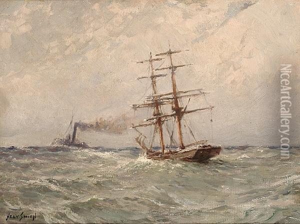 A Pair Of Seascapes Oil Painting - Augustus Morton Hely-Smith