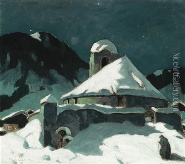 Winternight Oil Painting - Oskar Mulley