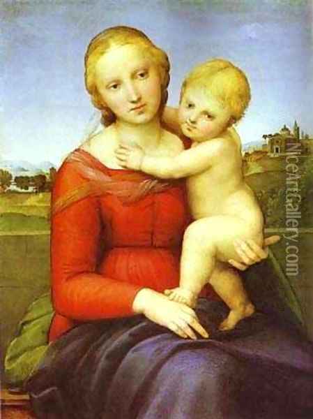 The Small Cowper Madonna 1505 Oil Painting - Raphael
