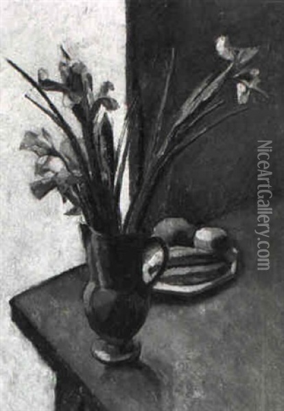 Nature Morte Avec Iris Et Jonquilles Oil Painting - Maurice Asselin
