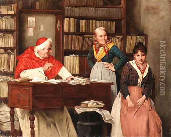 The lecture Oil Painting - Alessandro Sani