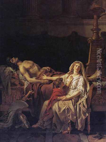 Andromache Mourning Hector 1783 Oil Painting - Jacques Louis David