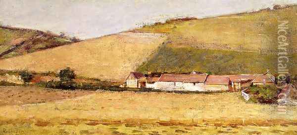 Farm Among Hills Oil Painting - Theodore Robinson