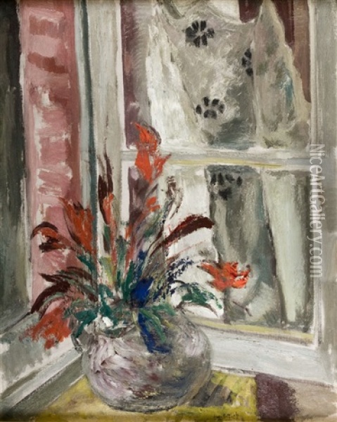 Flowers Oil Painting - Leopold Gottlieb