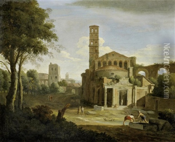 Italienische Ruinenlandschaft Oil Painting - Sebastiano Ricci