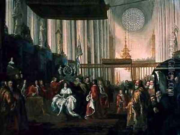 Coronation of Karl XI 1655-97 Oil Painting - David Klocker Ehrenstrahl