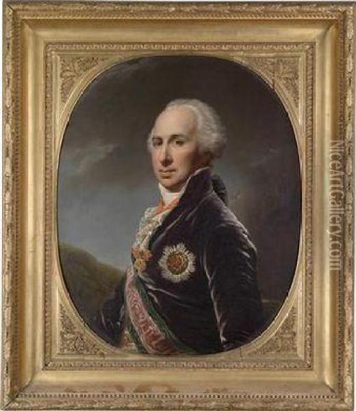 Bildnis Des Grafen Rudolf Von Wrbna Oil Painting - Johann Baptist Lampi