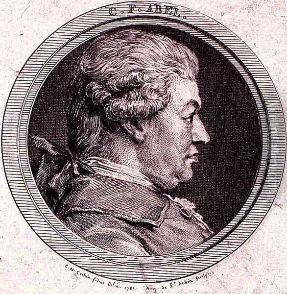 Carl Friedrich Abel (1723-87) 1781 Oil Painting - Cochin, Charles Nicolas II