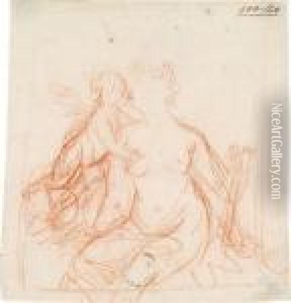 Venus And Cupid Oil Painting - Pietro Da Cortona (Barrettini)