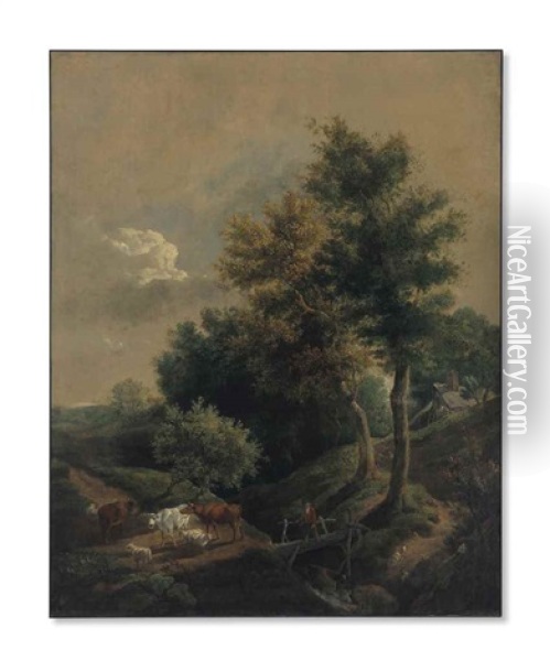 The Edge Of A Common Oil Painting - John Berney Crome