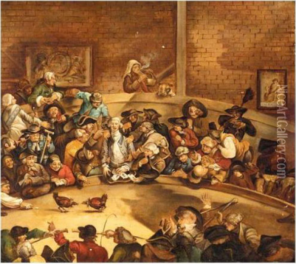 The Cock Fight Oil Painting - William Hogarth