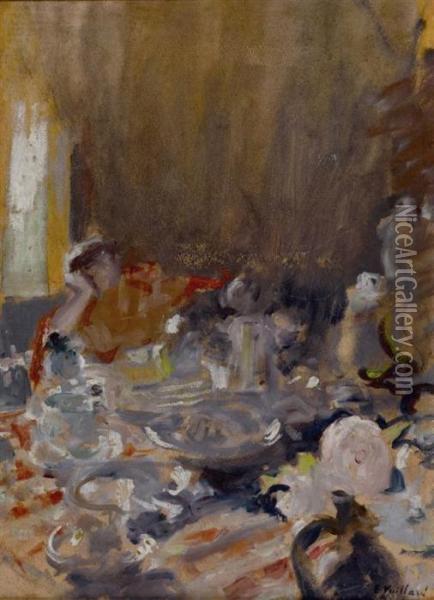 Afternoon Tea Oil Painting - Jean-Edouard Vuillard