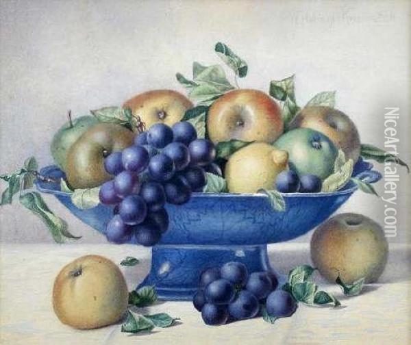 Still Lifeof Fruit Oil Painting - Walter John Holmes Knewstub