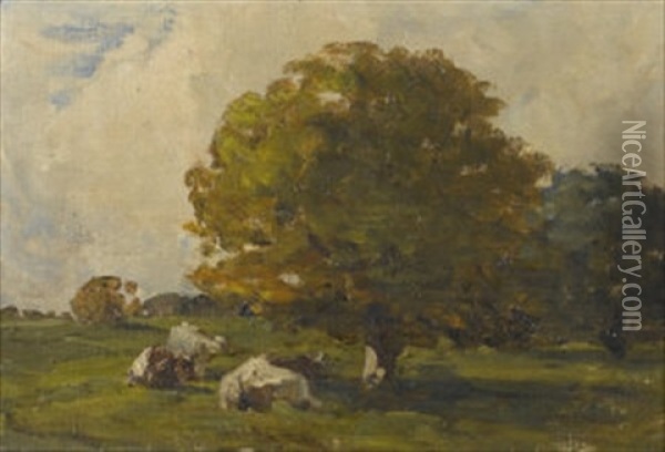 Cattle Resting In A Landscape Oil Painting - Nathaniel Hone the Younger