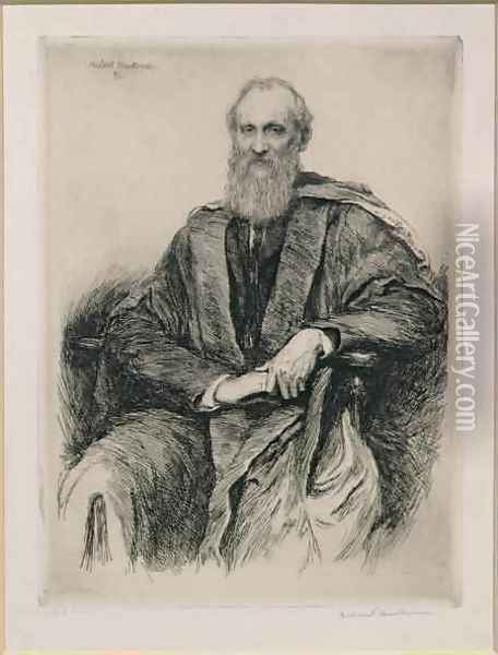 William Thomson 1st Baron Kelvin 1824-1907 British mathematician and physicist Oil Painting - Sir Hubert von Herkomer
