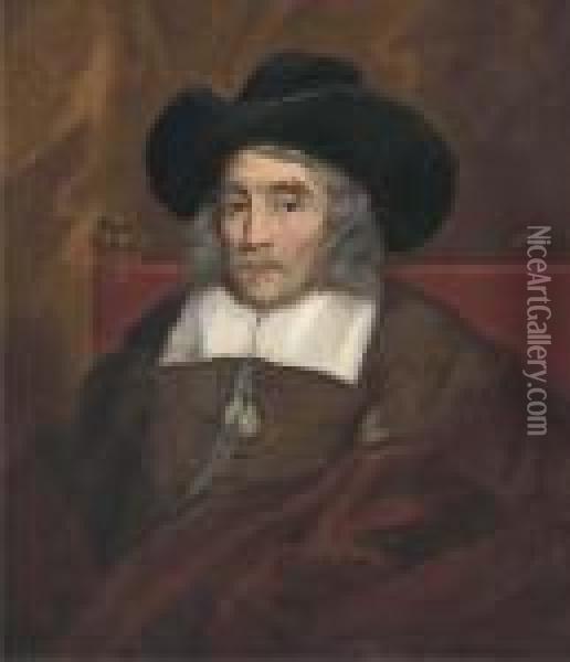 Portrait Of Lord Sherborne Oil Painting - William Dobson