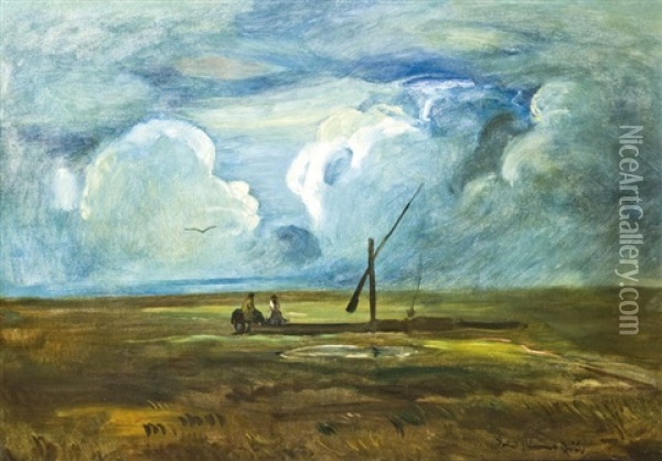 Gemeskutnal Oil Painting - Bela Ivanyi Gruenwald