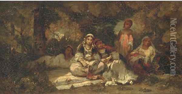 Femmes dans un bois Oil Painting - Narcisse-Virgile Diaz de la Pena