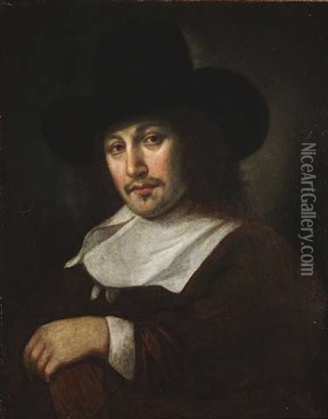 Bildnis Eines Mannes Mit Hut Oil Painting - Jan De Bray