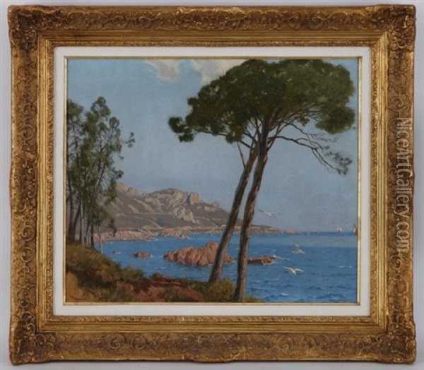 La Baie, Saint Raphael Oil Painting - Edouard (John) Menta