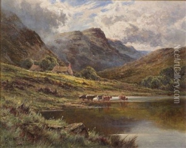 Loch Achray, Perthshire Oil Painting - Henry Decon Hillier