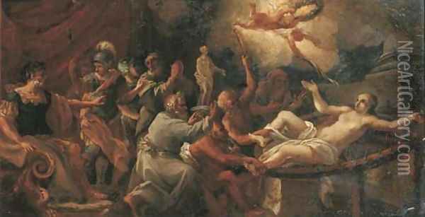 The Martyrdom of Saint Catherine Oil Painting - Filippo Lauri