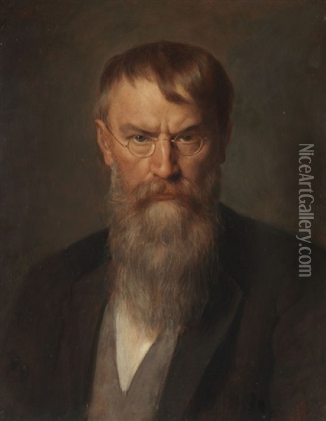 Portrat Franz Von Lenbach Oil Painting - Franz Von Defregger