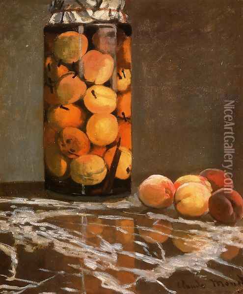 Jar Of Peaches Oil Painting - Claude Oscar Monet
