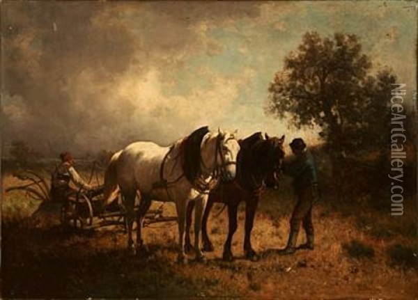 Harvest Scene Oil Painting - Conrad Buehlmayer