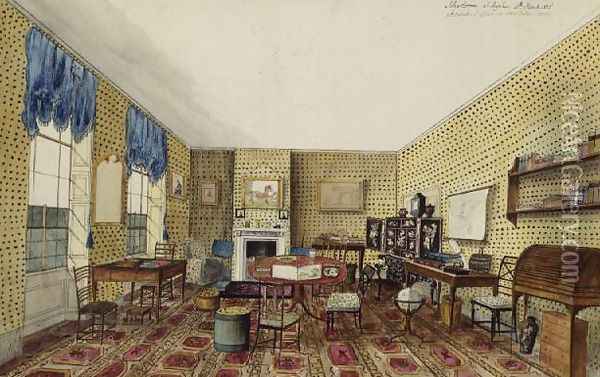 The Schoolroom at Aynhoe, 1835 Oil Painting - Lili Cartwright
