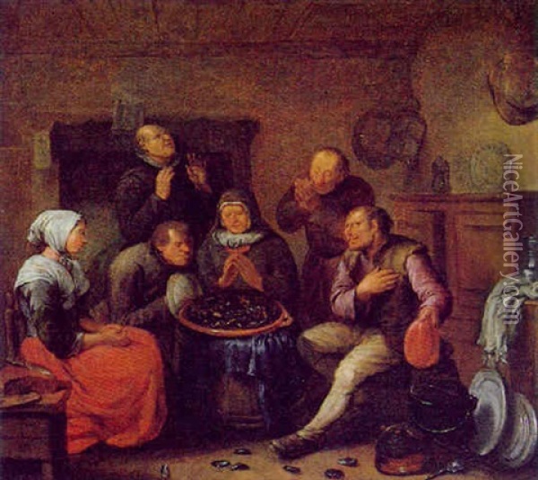 Die Magere Kuche Oil Painting - Egbert van Heemskerck the Younger