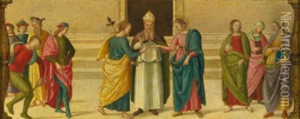 The Marriage Of The Virgin Oil Painting - Sinibaldo Ibi