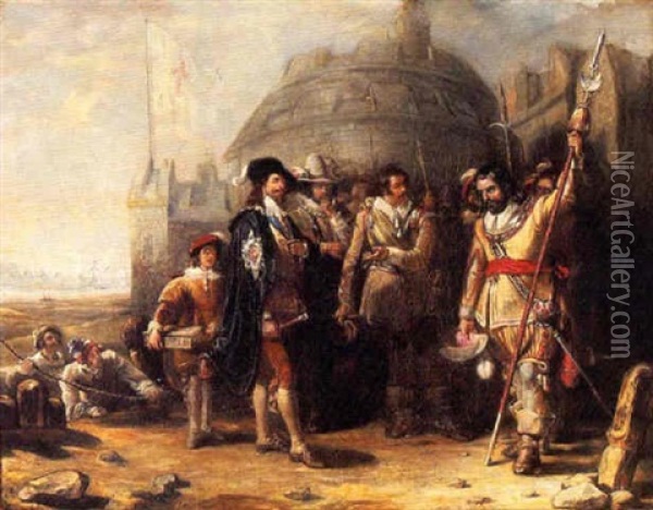Charles Ii, King Of Great Britain And Ireland, Landing At Dover In 1660 Oil Painting - Robert Alexander Hillingford