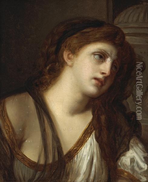 The Inconsolable Widow Oil Painting - Jean Baptiste Greuze