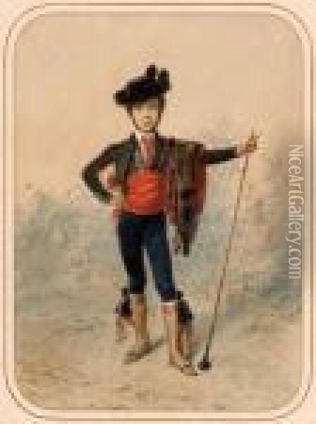 Ein Junger Franzosischer Tambourmajor Oil Painting - Auguste Raffet