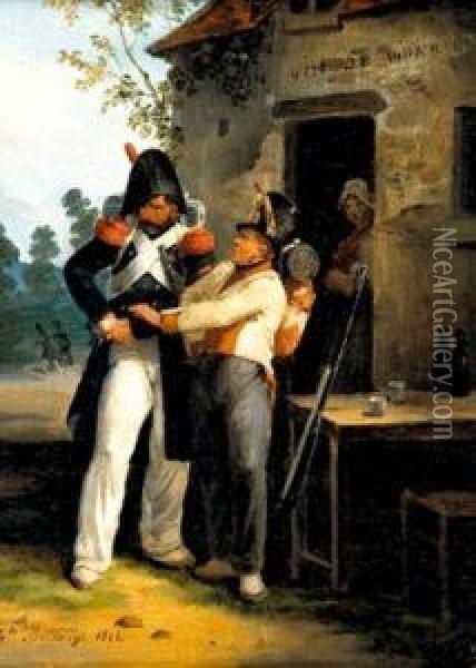 Le Bon Vin De Vigneron Oil Painting - Joseph-Louis Hippolyte Bellange