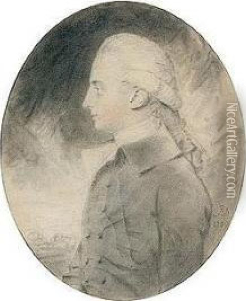 Portrait Of William Legge, 2nd Earl Of Dartmouth Oil Painting - John Downman