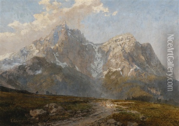 Gebirgslandschaft Oil Painting - Konrad Petrides