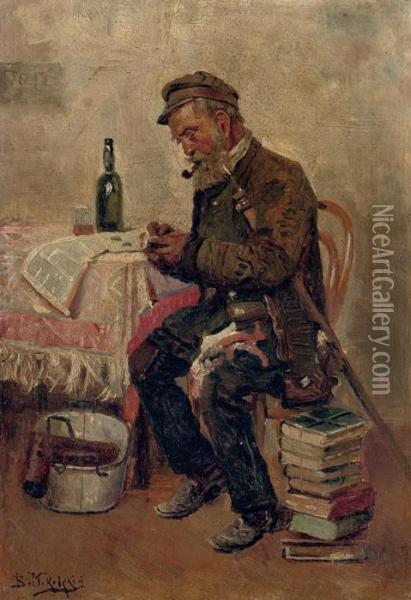 The Antiquarian Bookseller Oil Painting - Vladimir Egorovic Makovsky