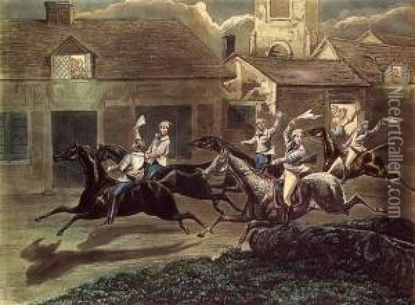 The First Steeple Chase On Record Oil Painting - Henry Thomas Alken
