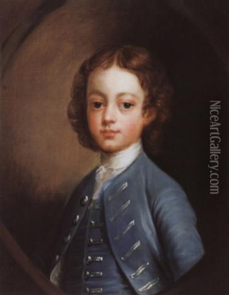 Portrait Of A Young Boy Oil Painting - Philip Mercier