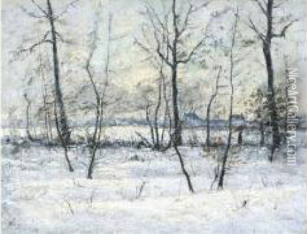 Winter In De Kempen Oil Painting - Henry Rul